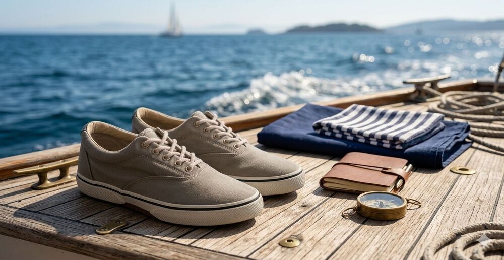 Sperry Top-Sider Halyard CVO Grey Canvas Shoes Mens Size 11 Boat Sneakers Casual